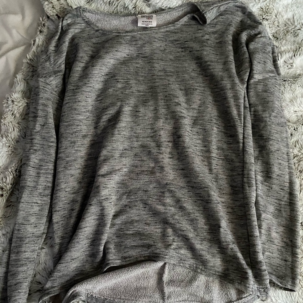 DANSKIN long sleeve sweater top with thumb holes!!
